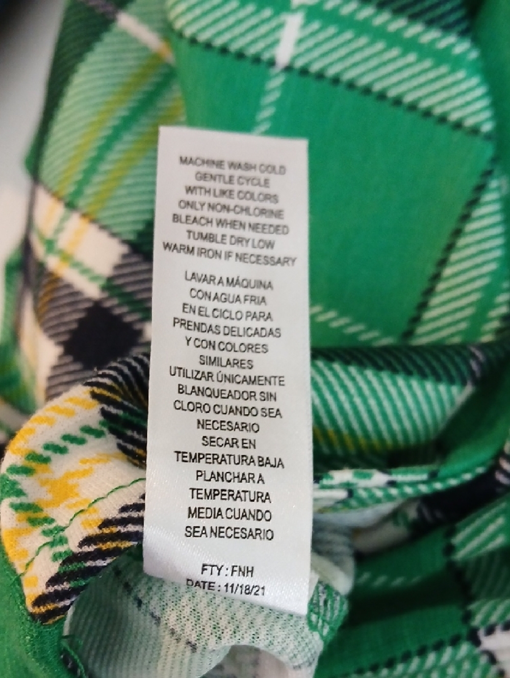 Green Plaid Suspender Skirt - Picture 5 of 5